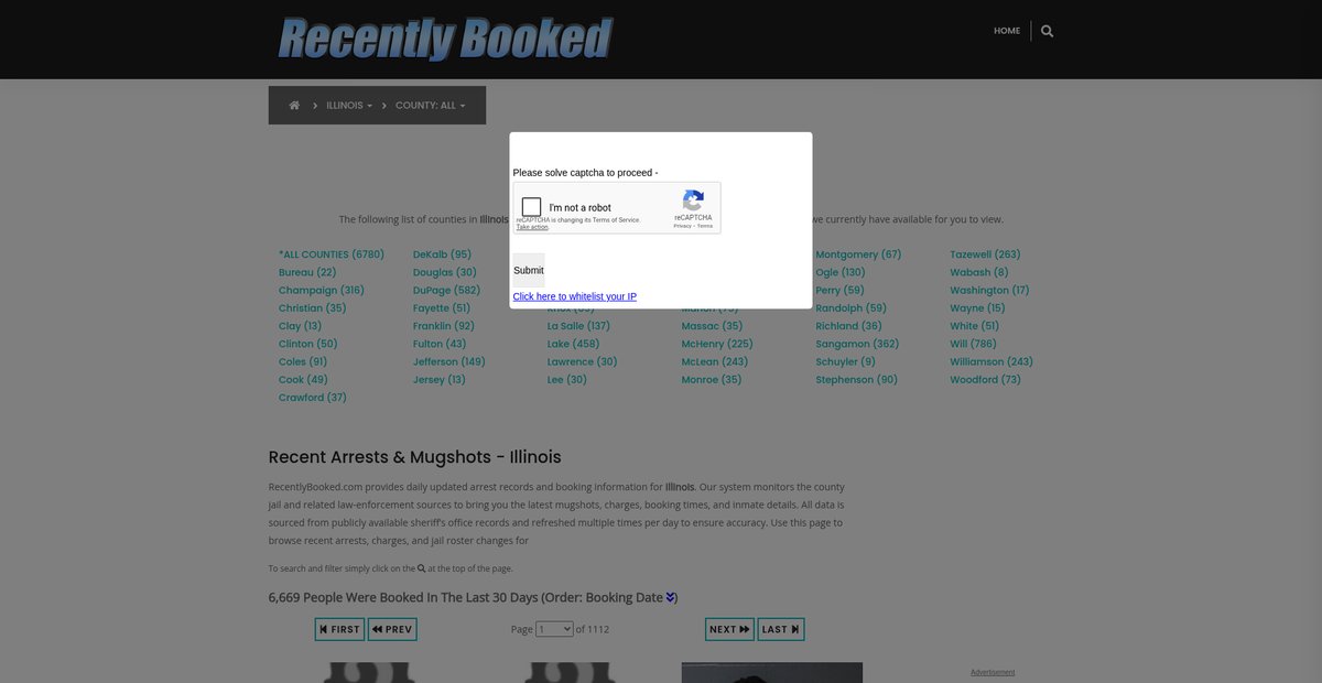 Preview of recentlybooked.com