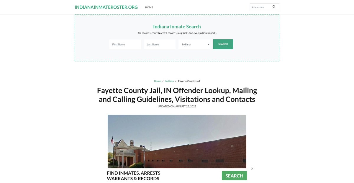 Preview of indianainmateroster.org