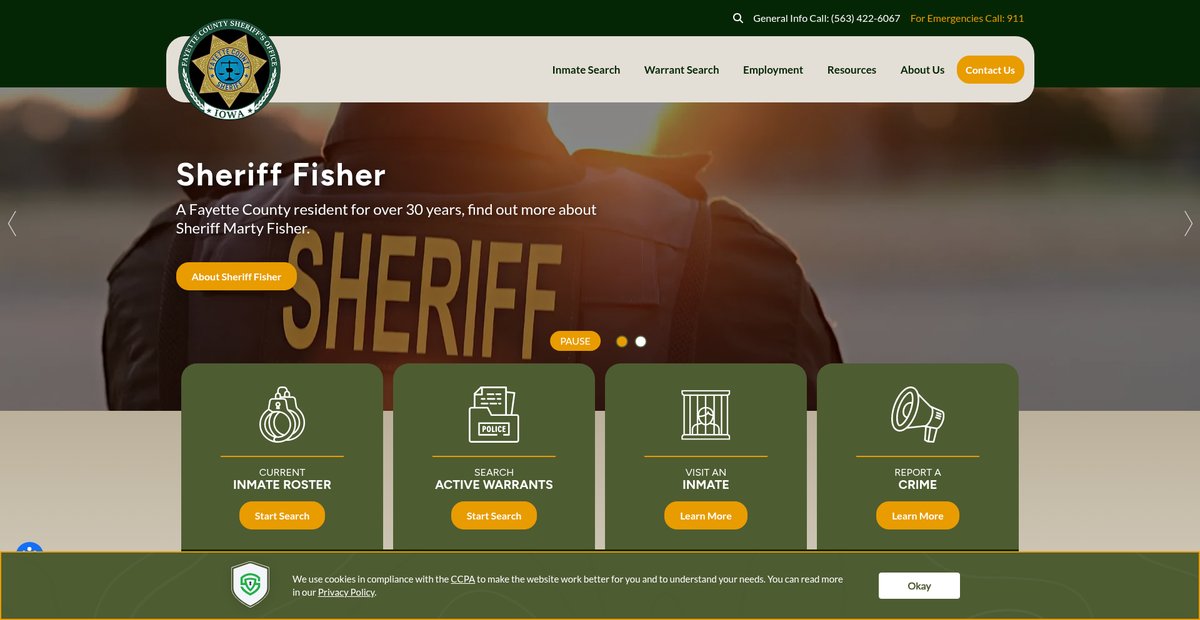 Preview of fayettecountysheriff.com
