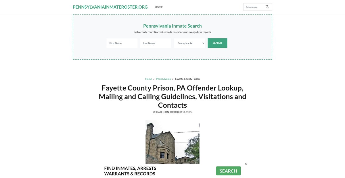 Preview of pennsylvaniainmateroster.org