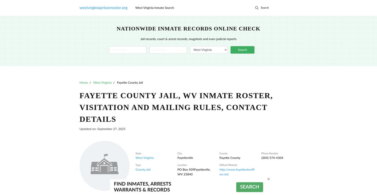 Preview of westvirginiaprisonroster.org