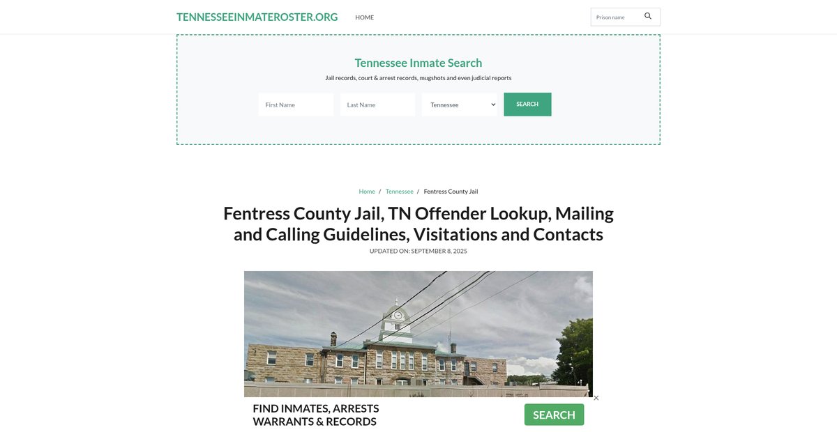 Preview of tennesseeinmateroster.org