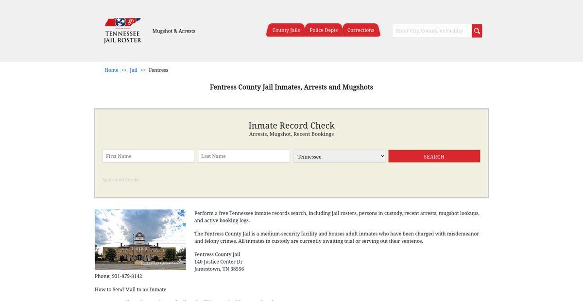 Preview of tennesseejailroster.com