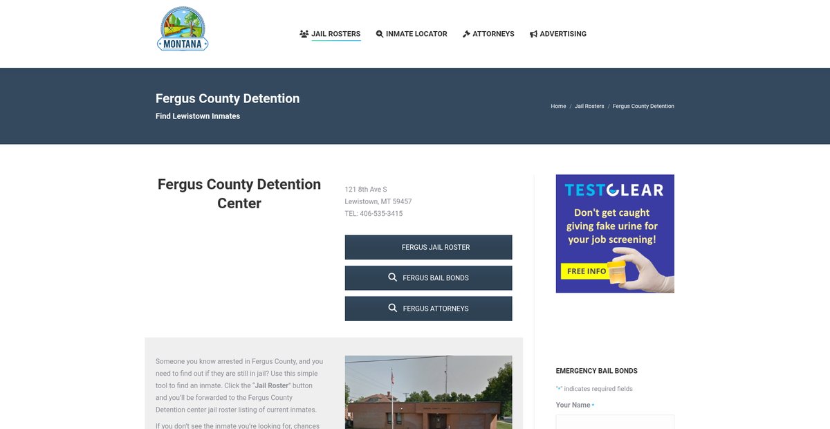 Preview of montanajailroster.com