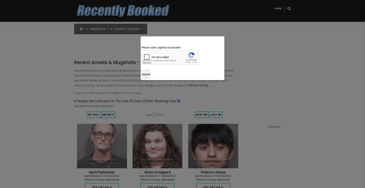 Preview of recentlybooked.com