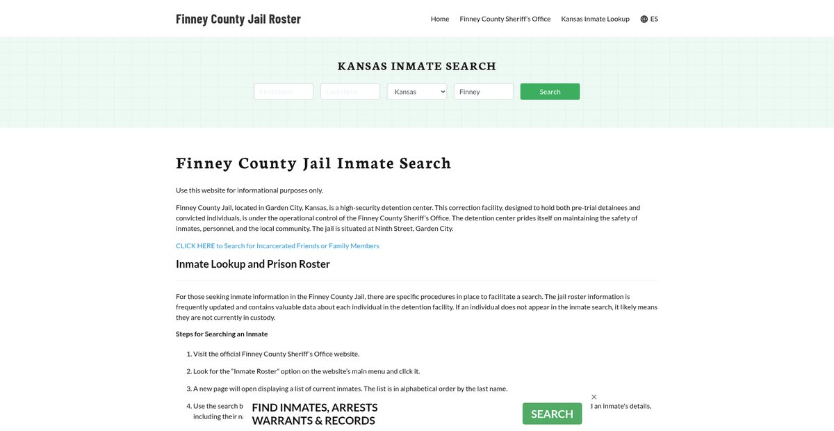 Preview of finneycountyjail.org