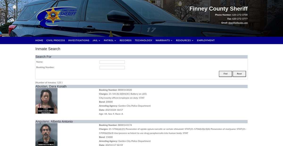 Preview of finneycountysheriffks.gov