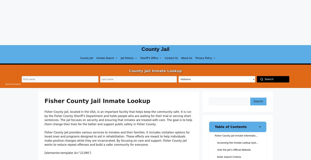 Preview of fisher.countyjail.org