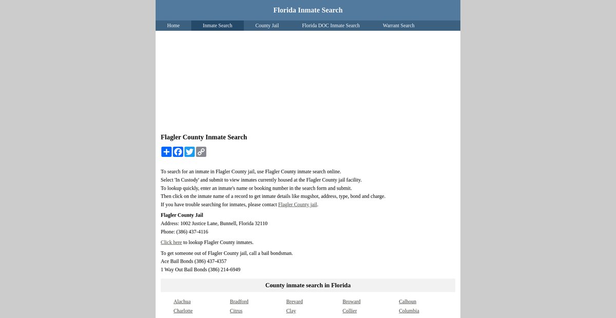 Preview of inmatesearchflorida.org