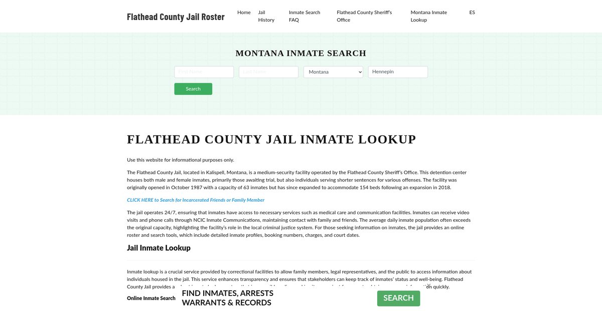 Preview of flatheadcountyjail.org