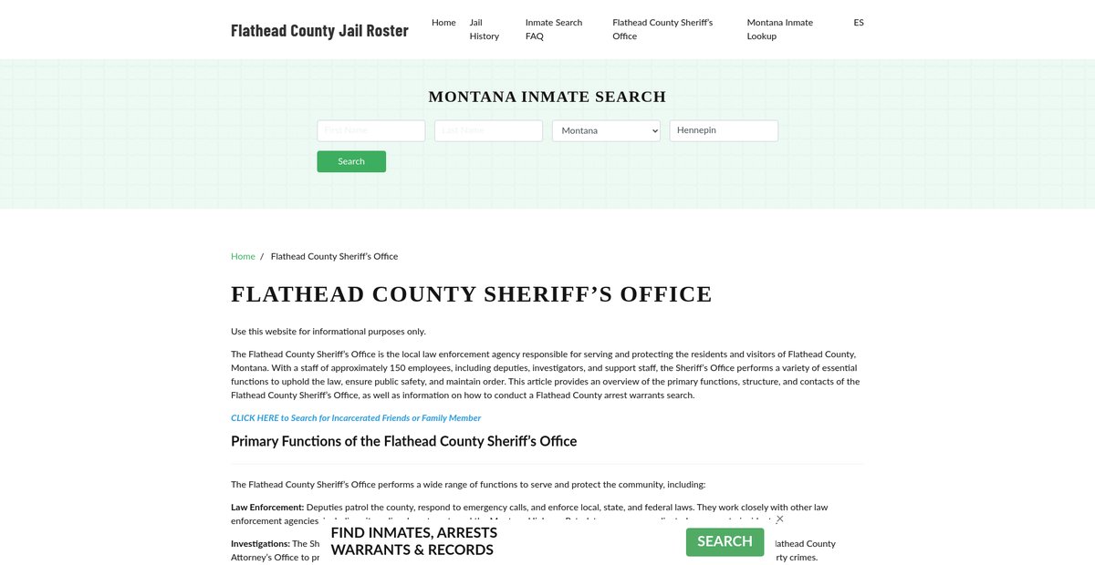 Preview of flatheadcountyjail.org