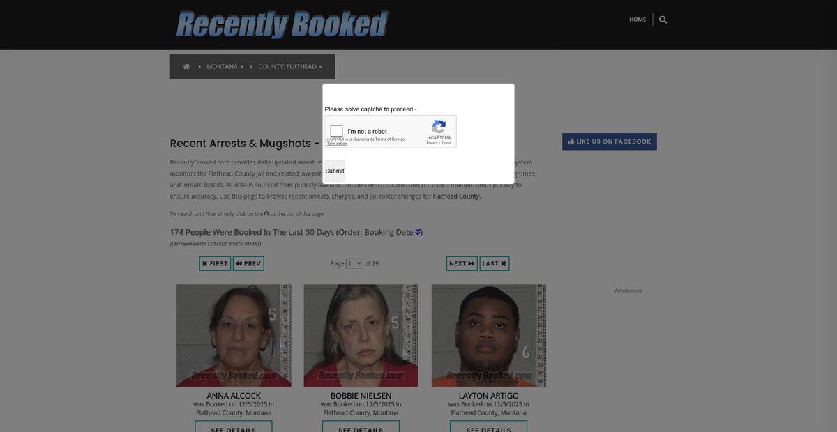 Preview of recentlybooked.com