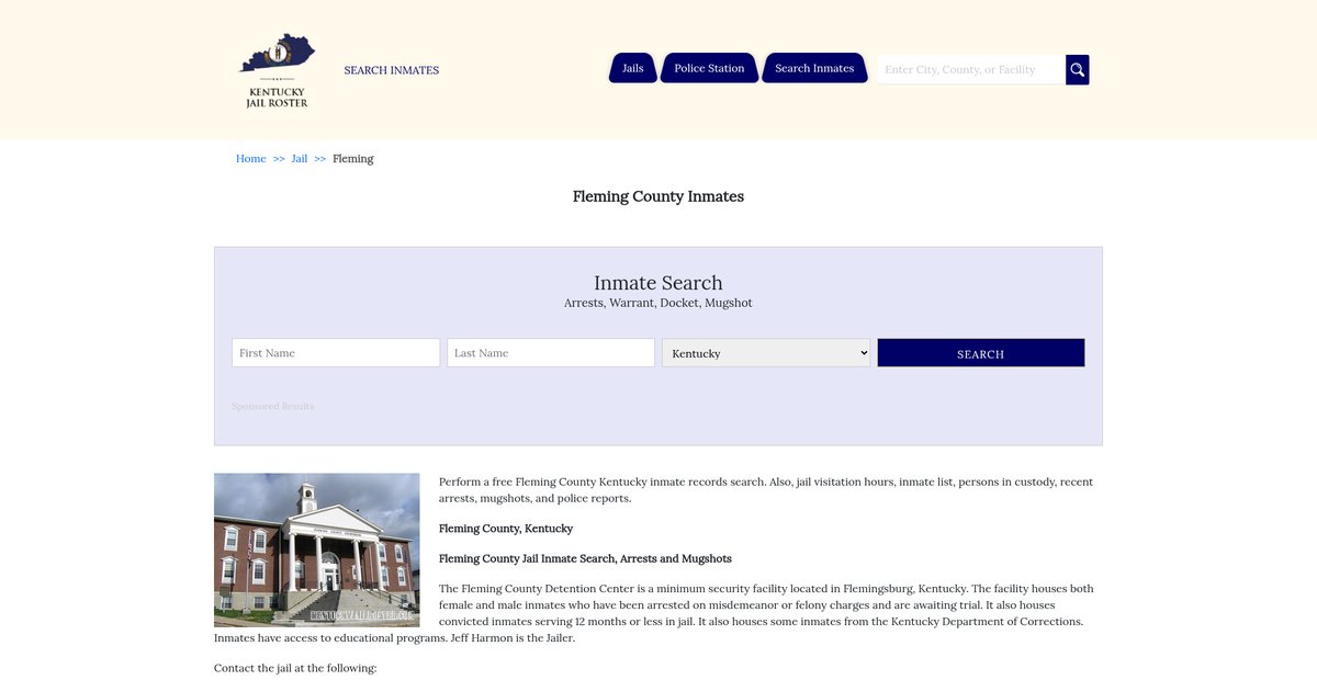 Preview of kentuckyjailroster.com