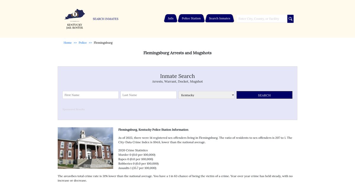 Preview of kentuckyjailroster.com