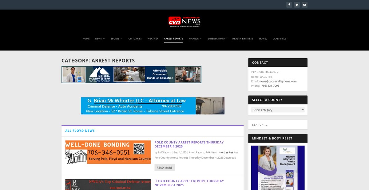 Preview of coosavalleynews.com