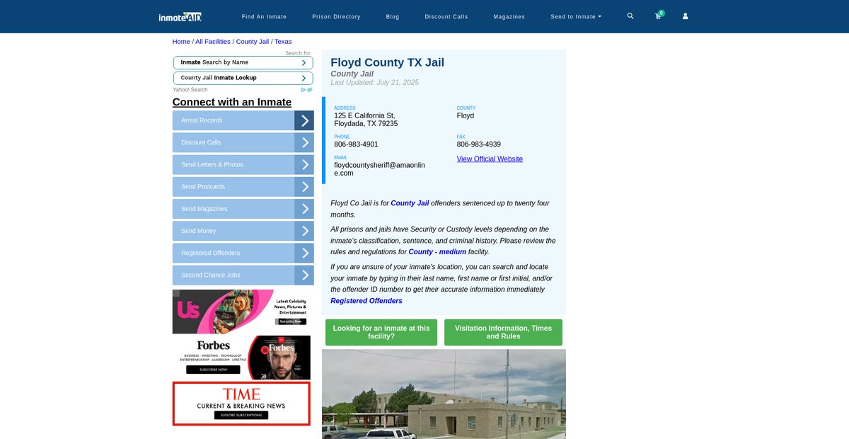 Preview of inmateaid.com