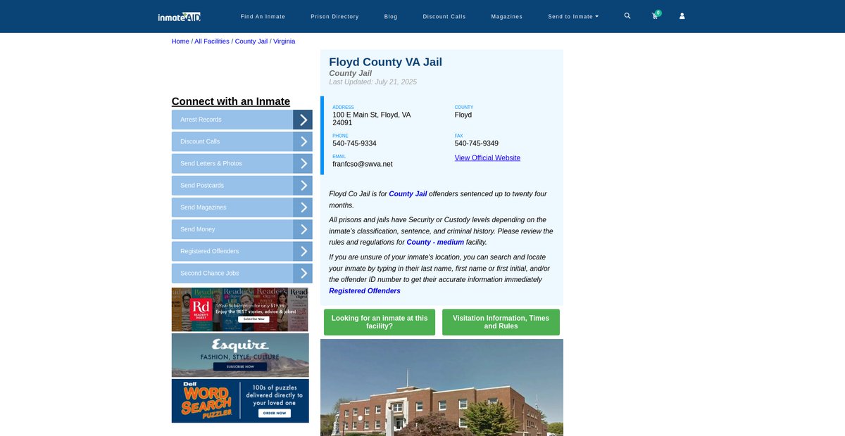 Preview of inmateaid.com