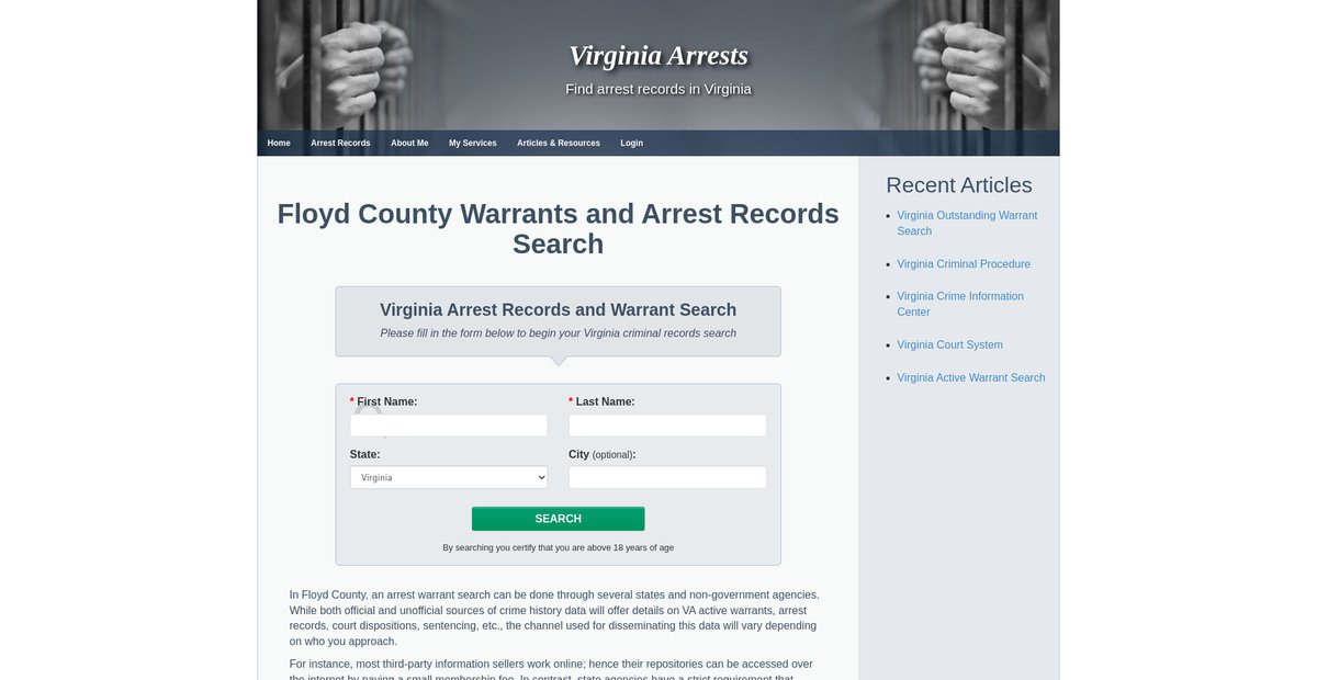 Preview of virginiaarrests.org