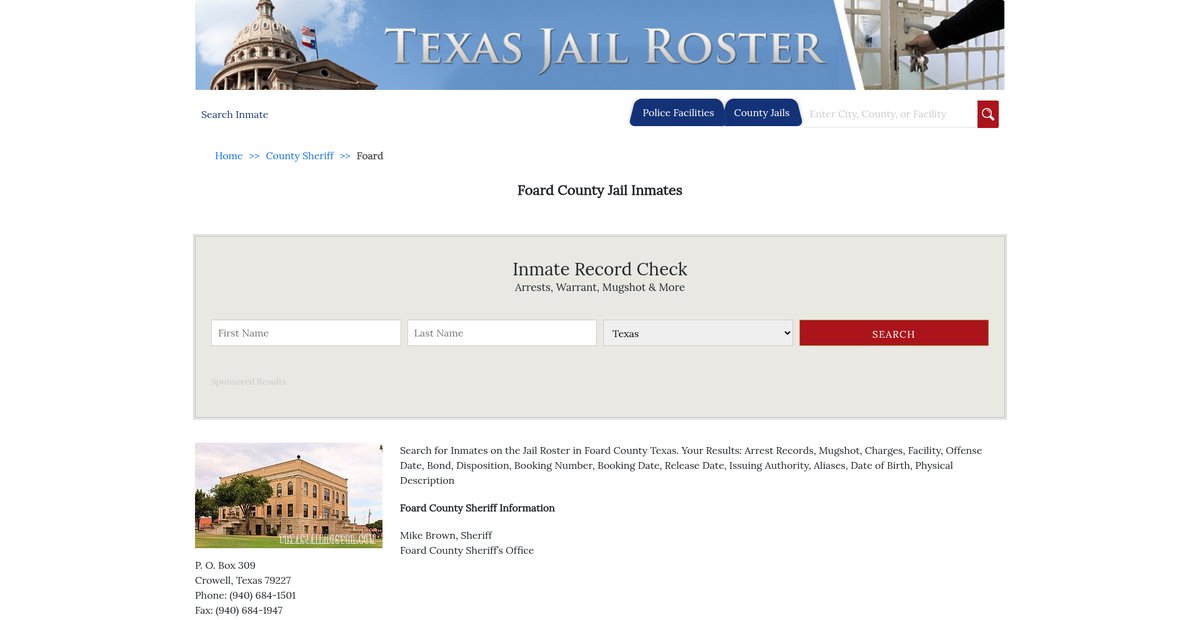 Preview of texasjailroster.com