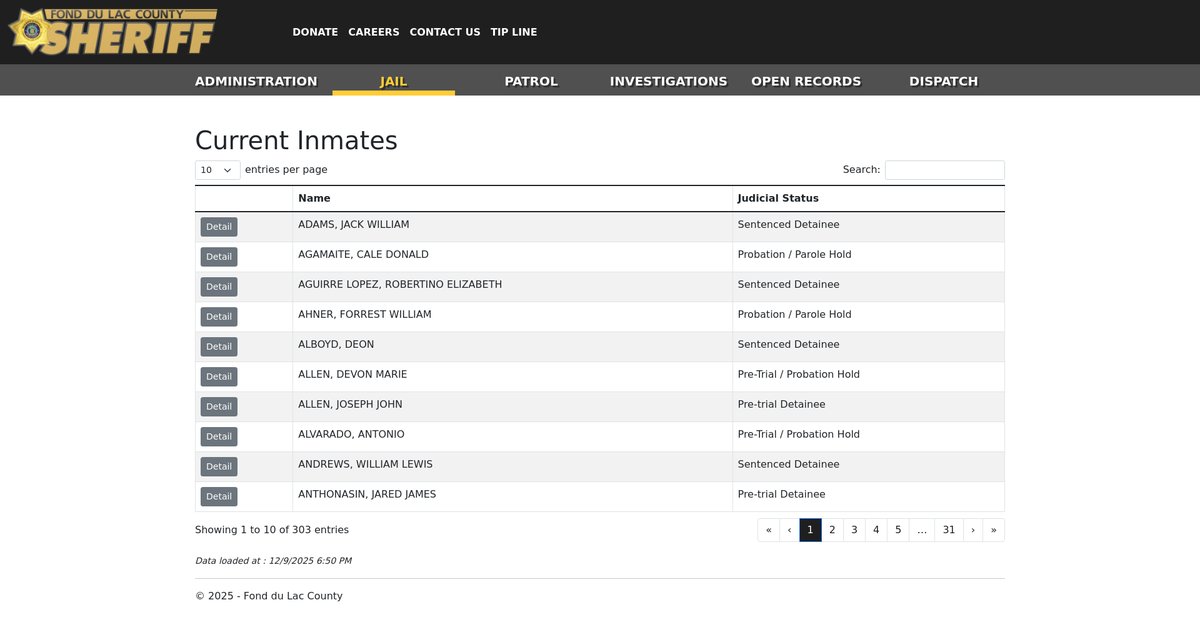 Preview of fdlsheriff.fdlco.wi.gov