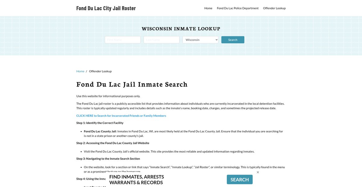 Preview of fonddulaccityjail.org