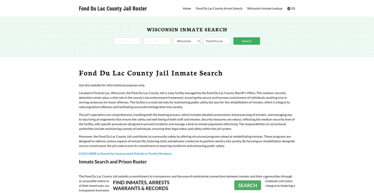 Preview of fonddulaccountyjail.org