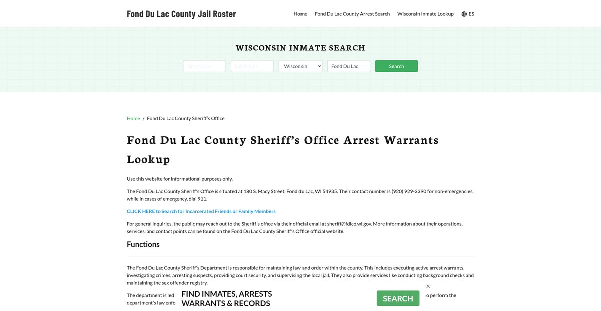 Preview of fonddulaccountyjail.org