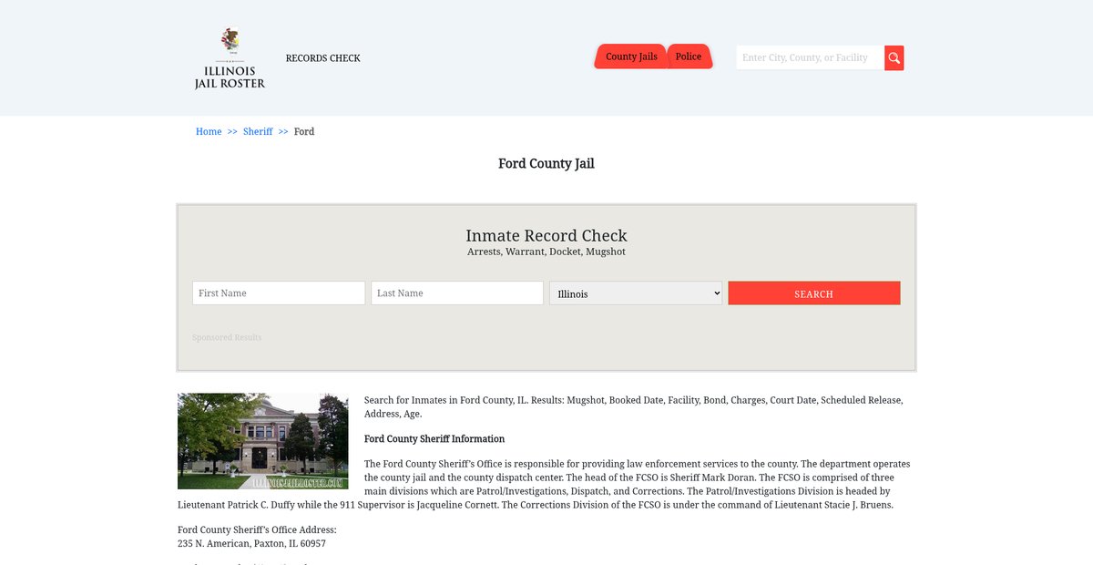 Preview of illinoisjailroster.com