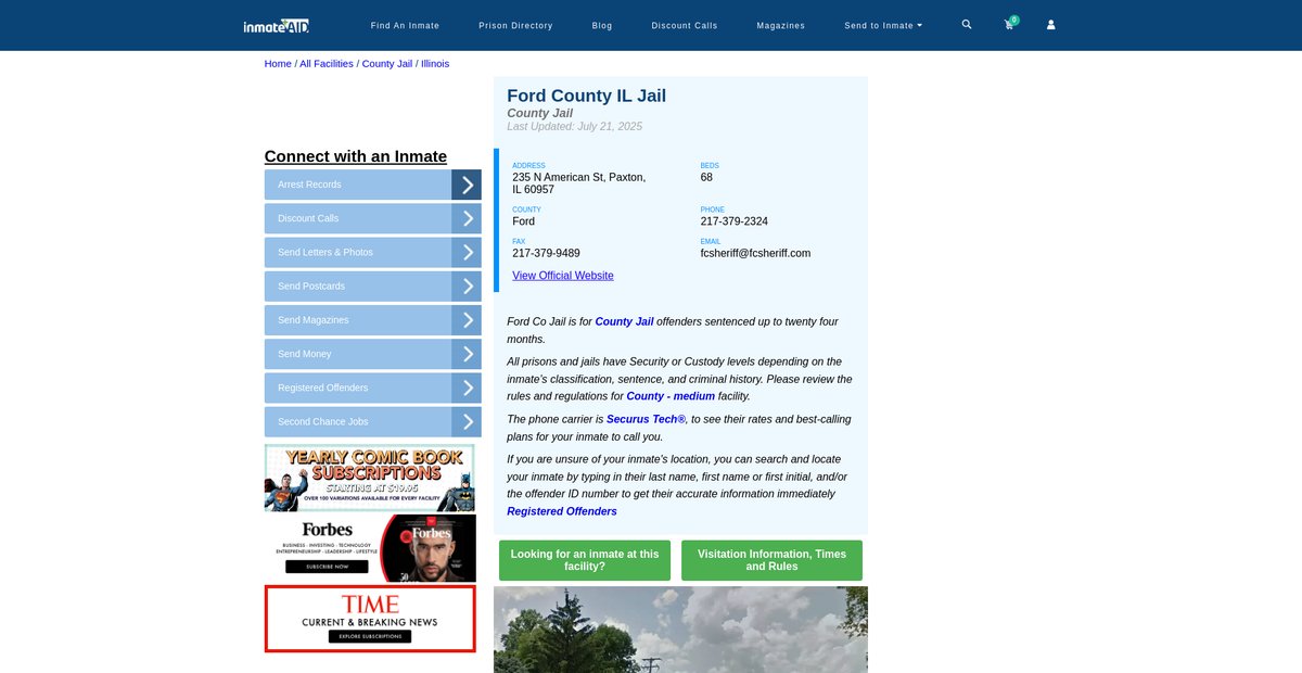 Preview of inmateaid.com