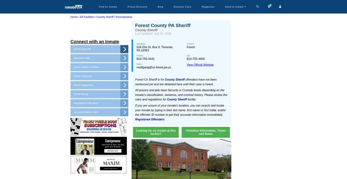 Preview of inmateaid.com