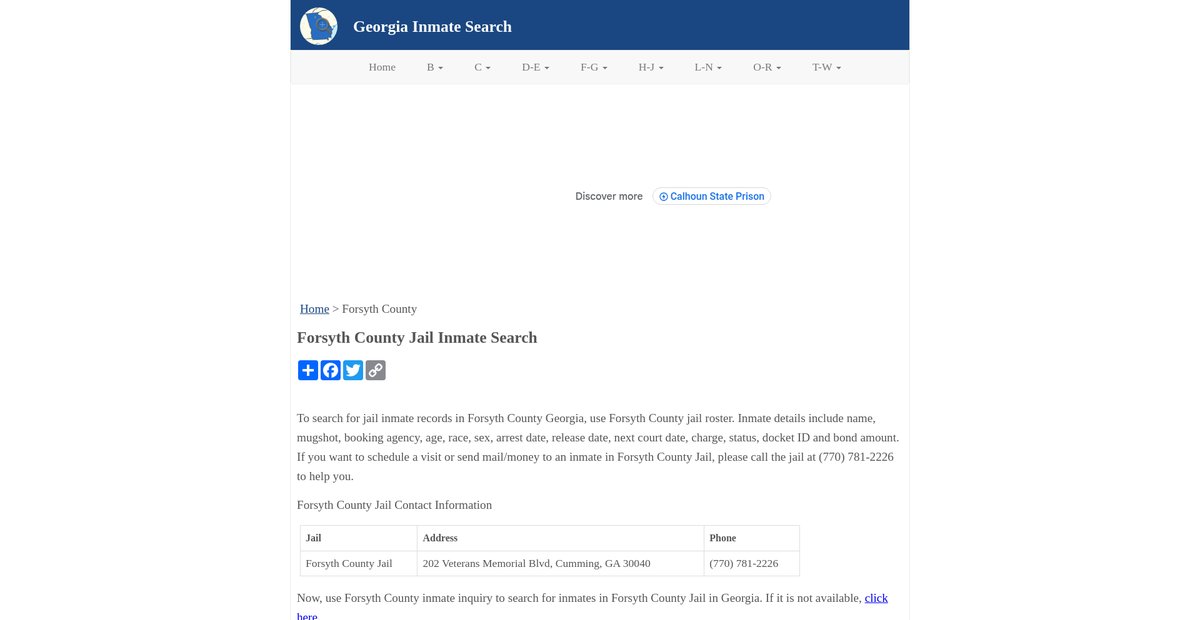 Preview of inmatesearchga.org