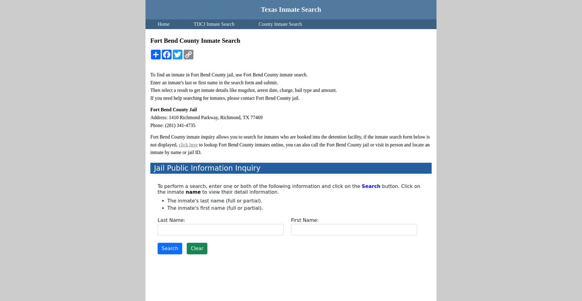 Preview of inmatesearchtexas.org