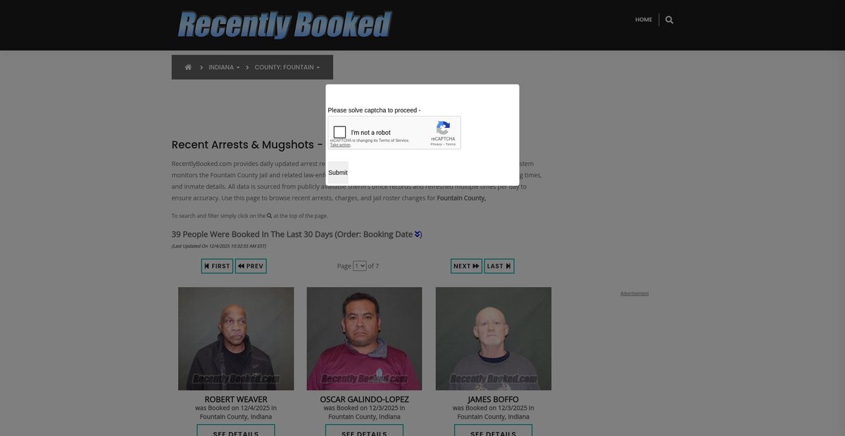 Preview of recentlybooked.com