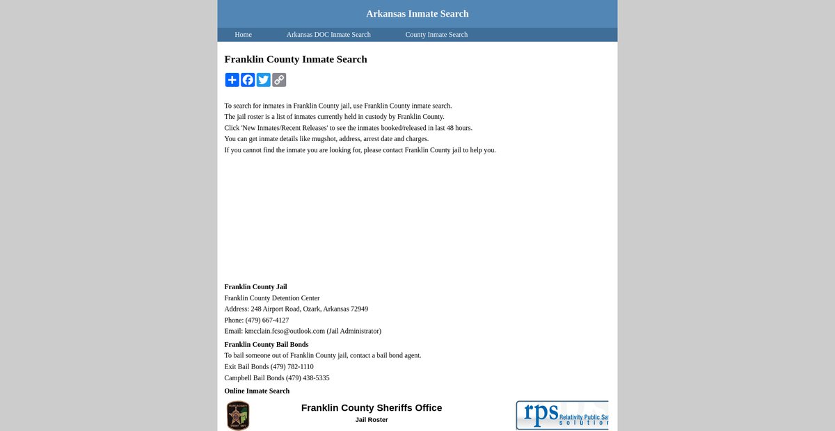 Preview of inmatesearcharkansas.org