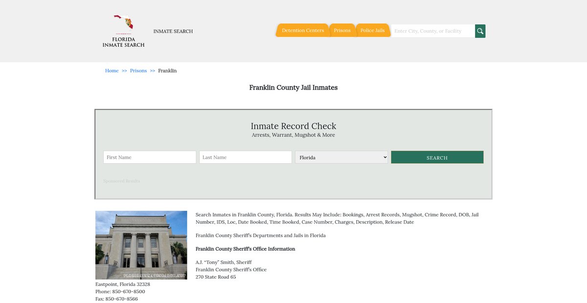 Preview of floridainmatesearch.net
