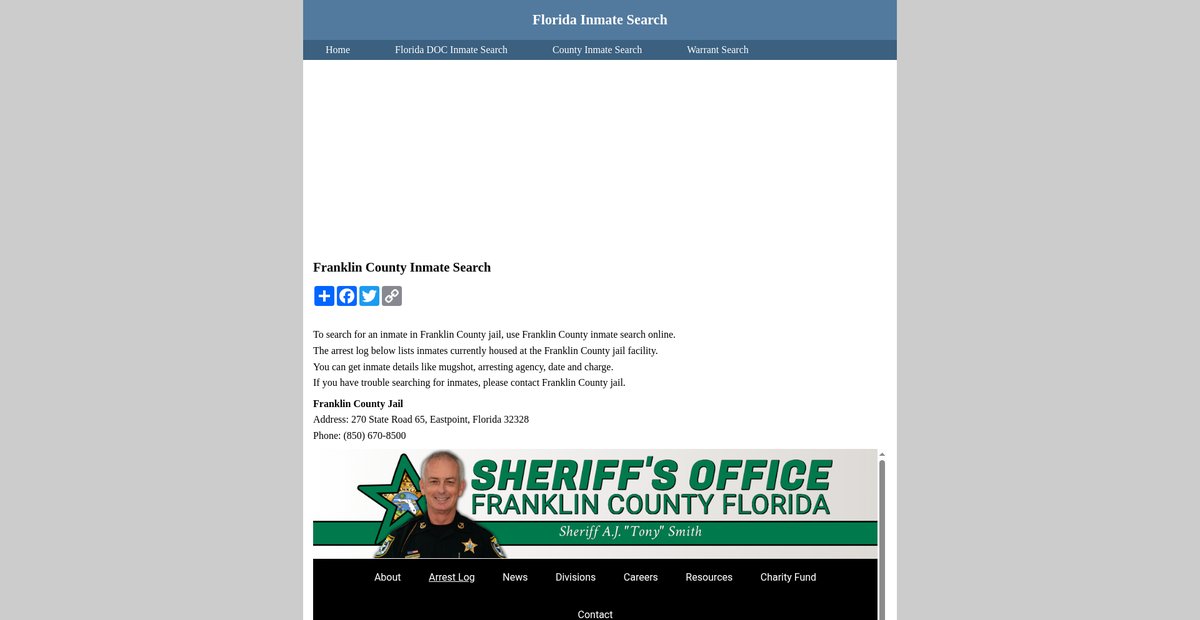 Preview of inmatesearchflorida.org