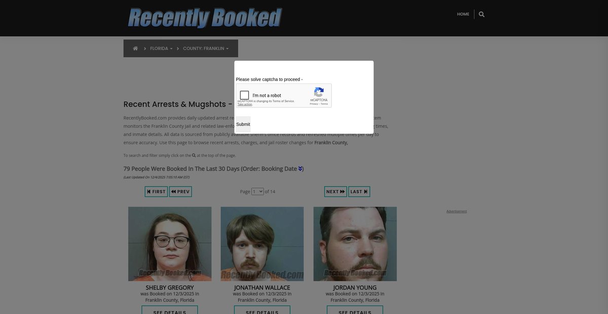 Preview of recentlybooked.com