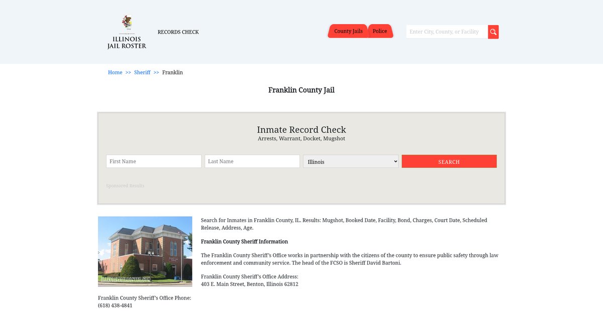 Preview of illinoisjailroster.com