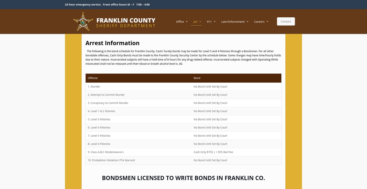 Preview of franklincountysheriff.org