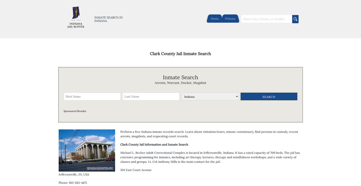 Preview of indianajailroster.com