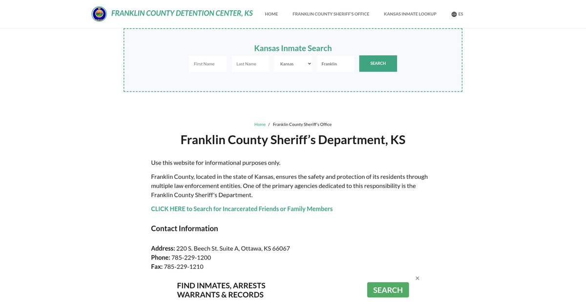 Preview of franklincountydetentionks.org