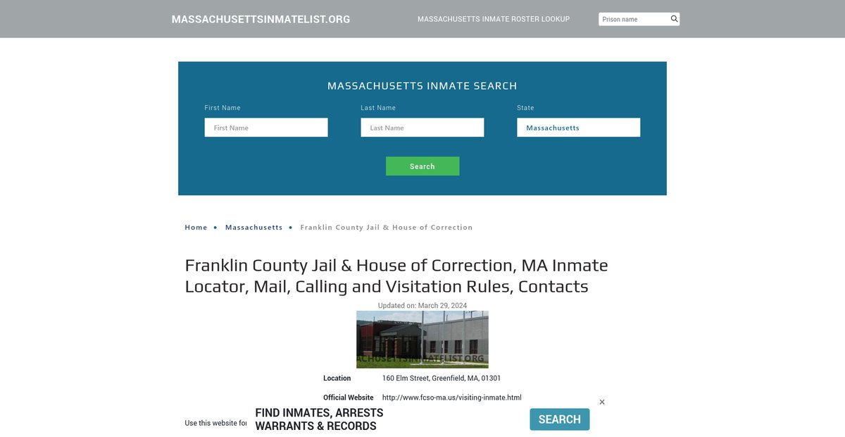 Preview of massachusettsinmatelist.org