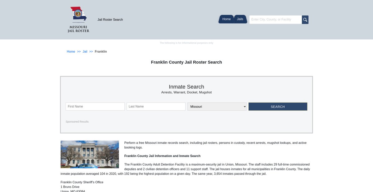 Preview of missourijailroster.com