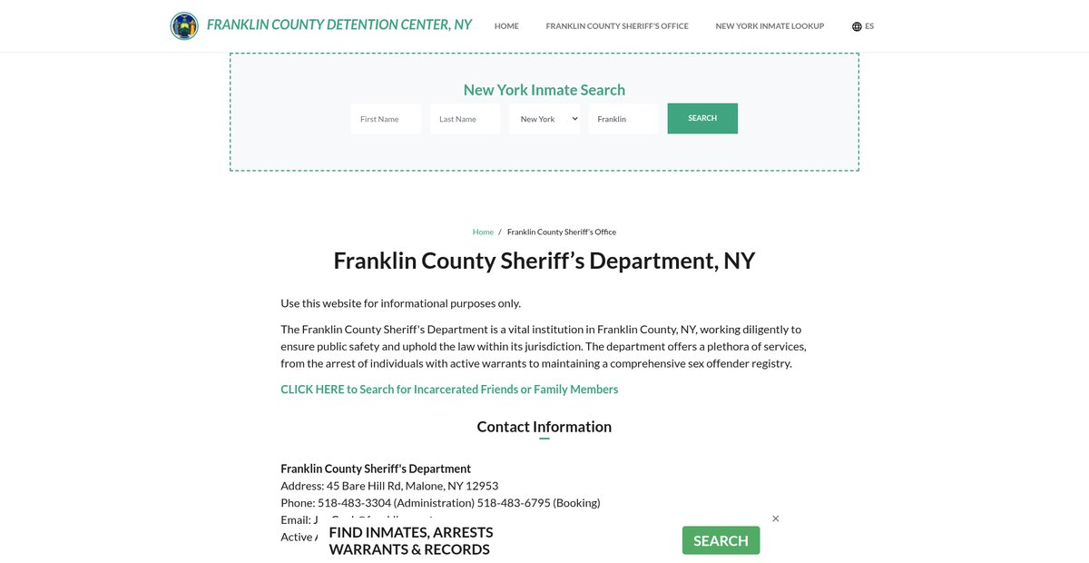 Preview of franklincountydetentionny.org