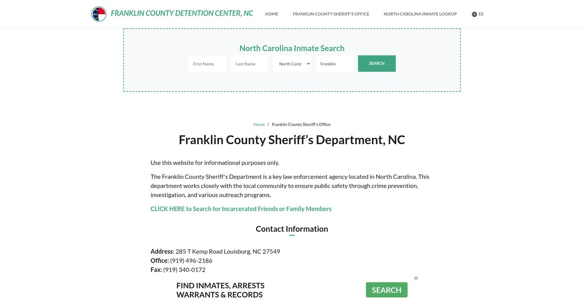 Preview of franklincountydetentionnc.org