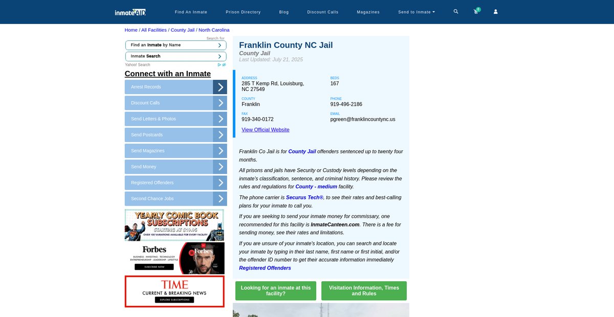 Preview of inmateaid.com