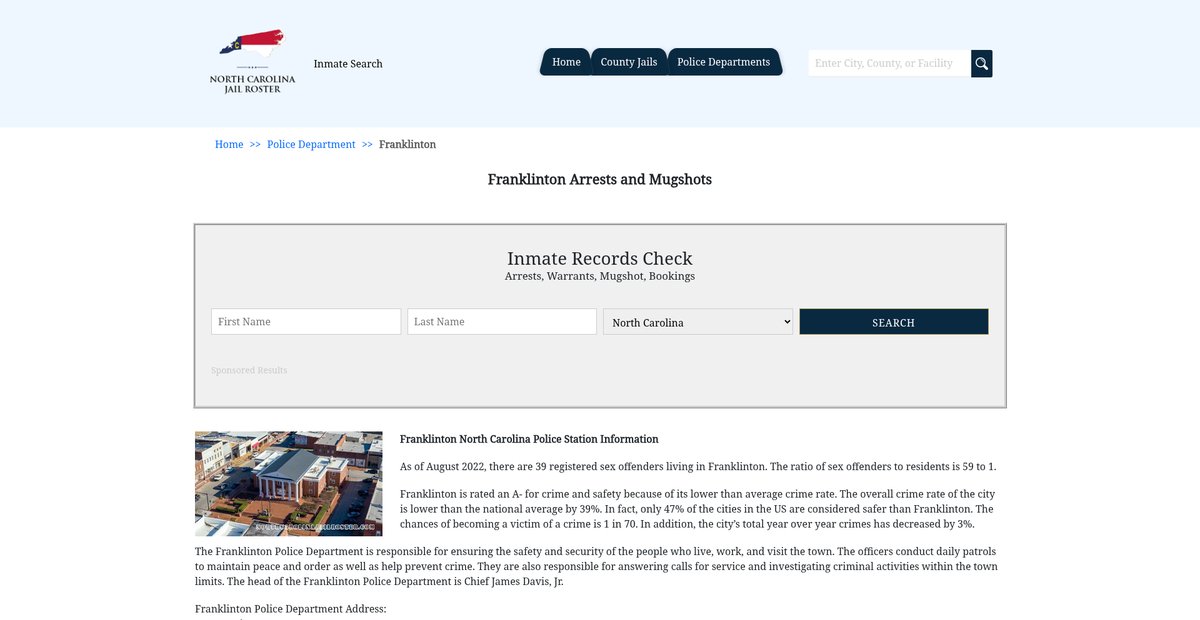 Preview of northcarolinajailroster.com