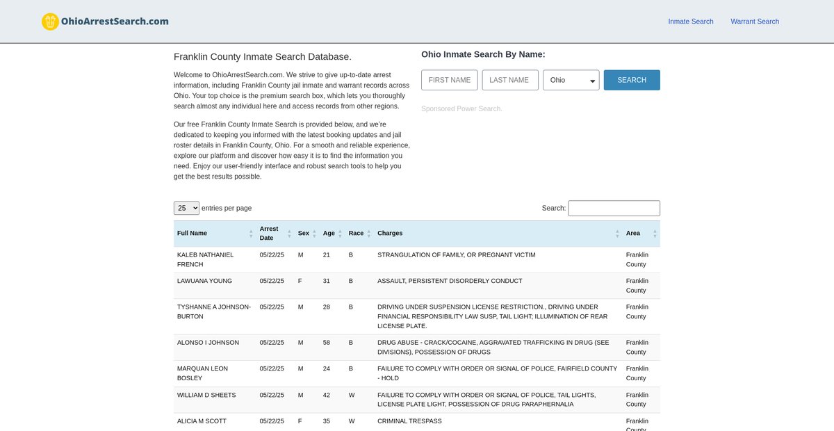 Preview of ohioarrestsearch.com