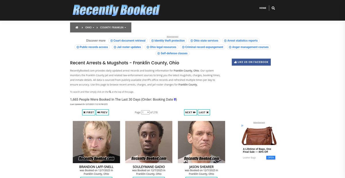 Preview of recentlybooked.com