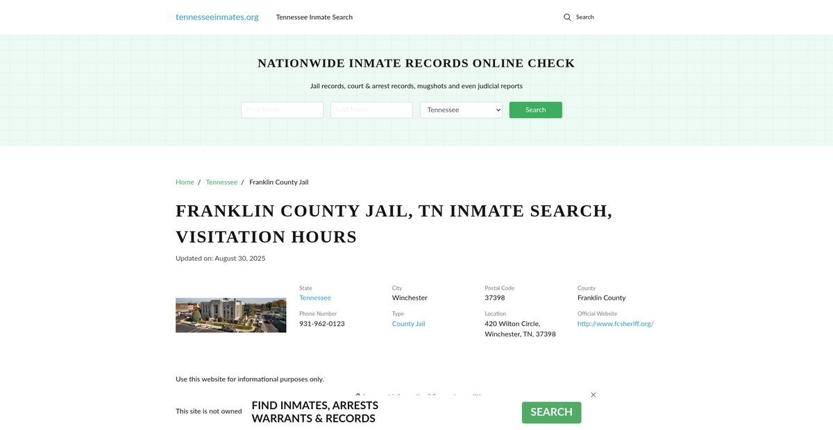 Preview of tennesseeinmates.org